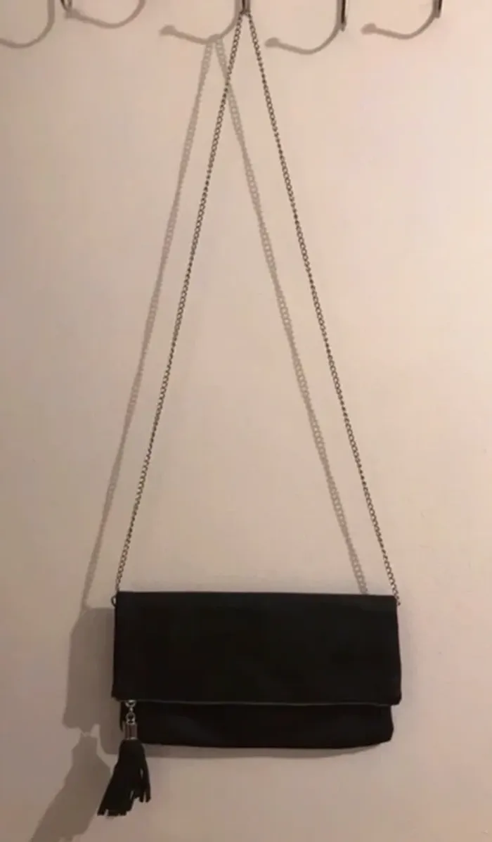 Sac unisexe en bandoulière et pochette noire