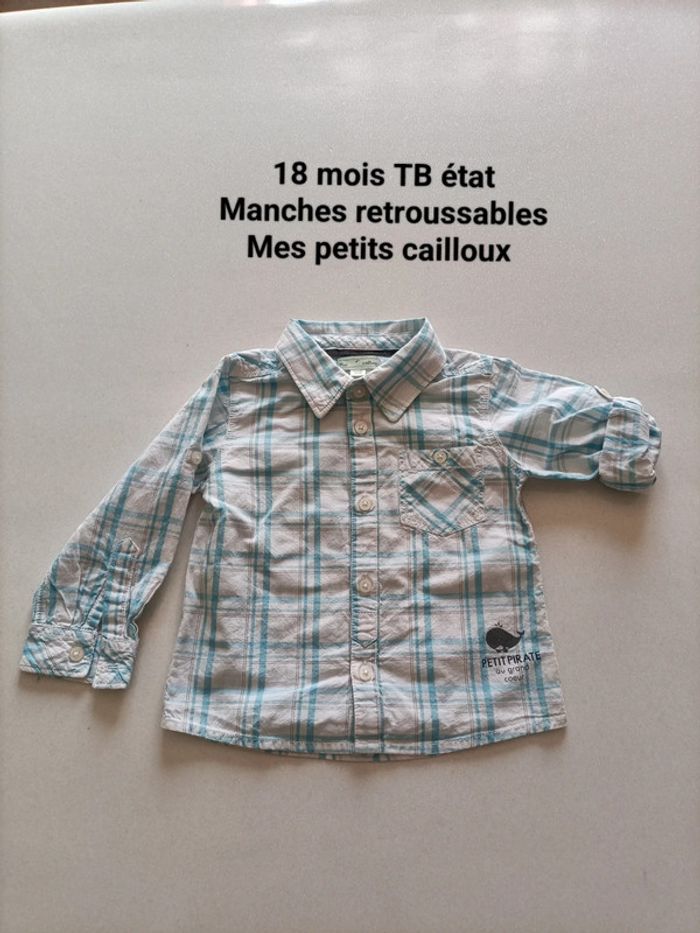 Chemise MC garçon 18 mois TB état