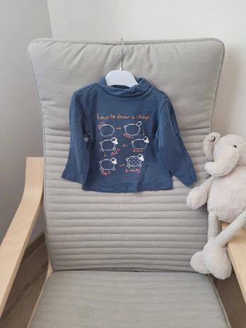 Tee shirt manches longues bleu 23 mois