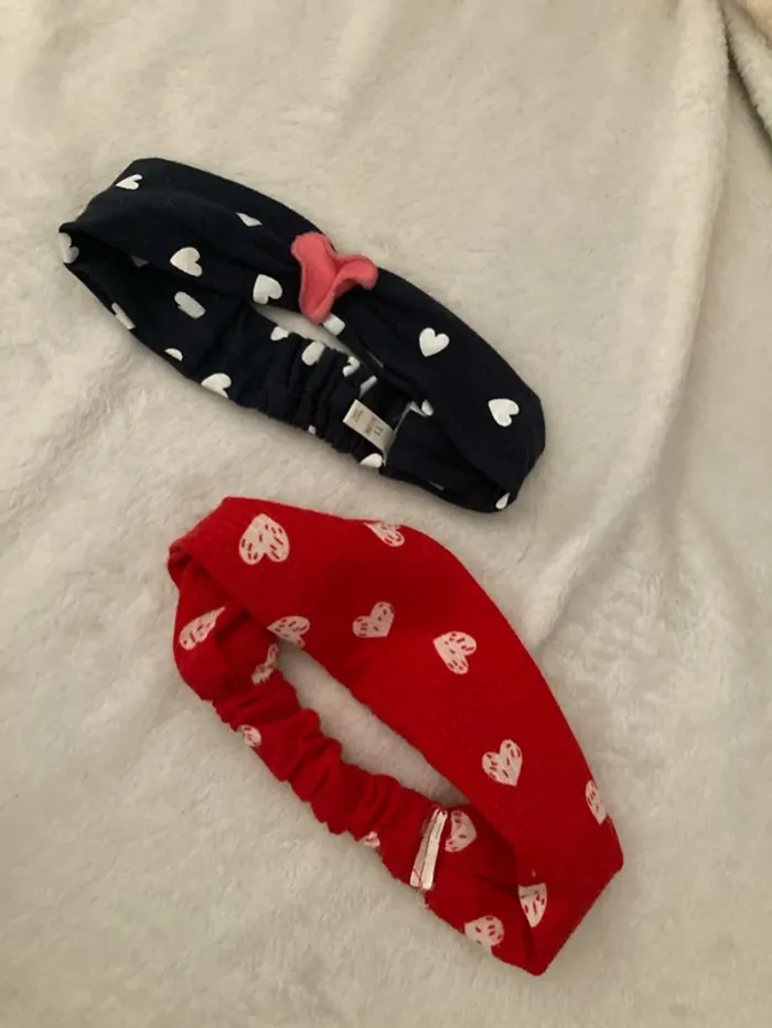 Bandeau x2 motif cœur