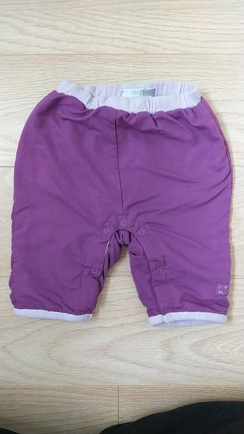 Pantalon violet hiver 6/9 mois