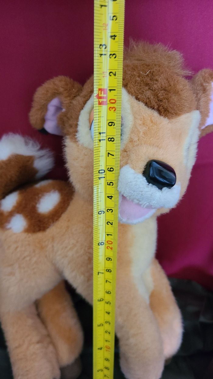 Vintage Peluche BAMBI WALT Disney Classics 30 cm yeux Durs Mattel 1992 - photo numéro 4
