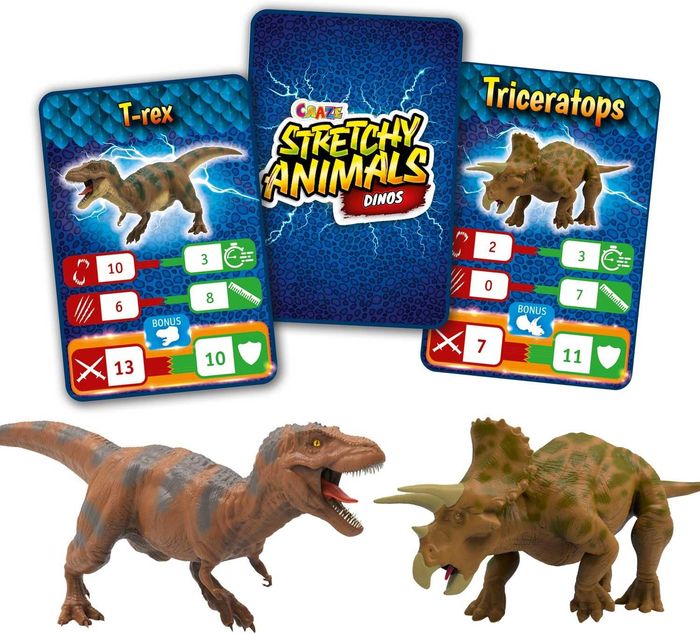 [NEUF] Craze Stretchy Animals Dinos Collection complète 12 Figurines de Dinosaures - photo numéro 6