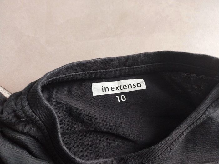 Tee shirt noir manche grise T10A - photo numéro 3