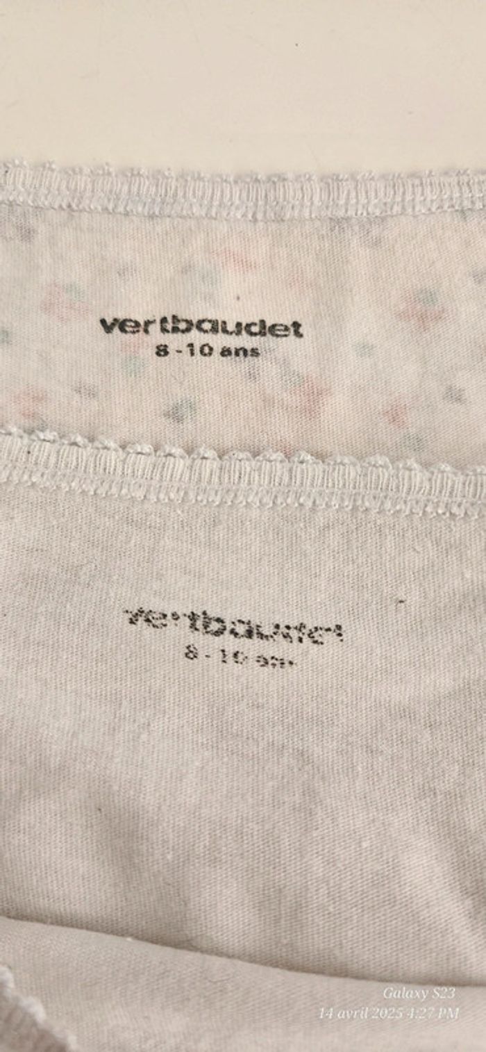 2 chemises de corps fines bretelles 8/10A - photo numéro 6