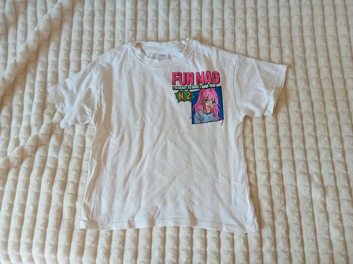 Tshirt fille manga 7ans Zara 🌸🩷 - photo numéro 2