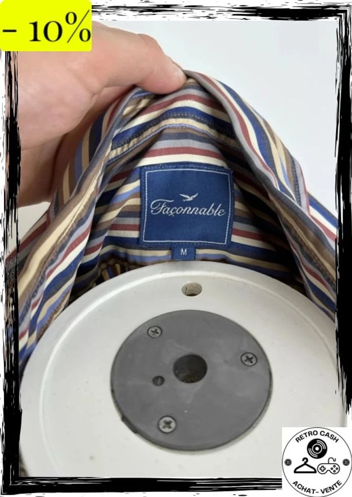 Chemise à rayures Façonnable taille M en super état vintage - photo numéro 9