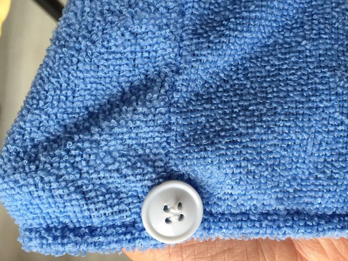 Serviette turban bleue neuve - photo numéro 3