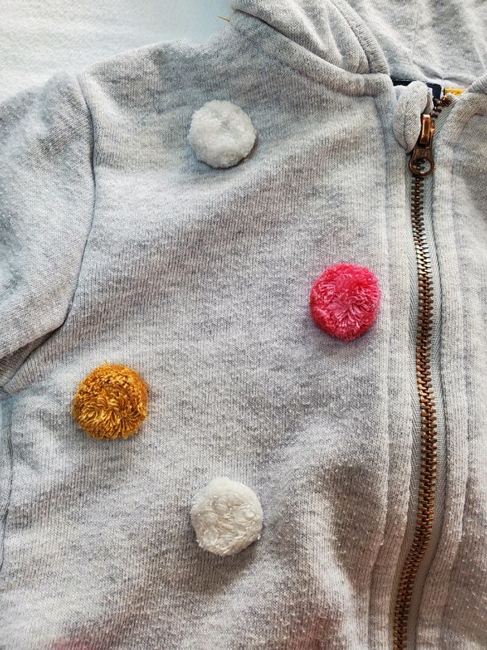 Veste zippée grise Kiabi 12 mois - photo numéro 3