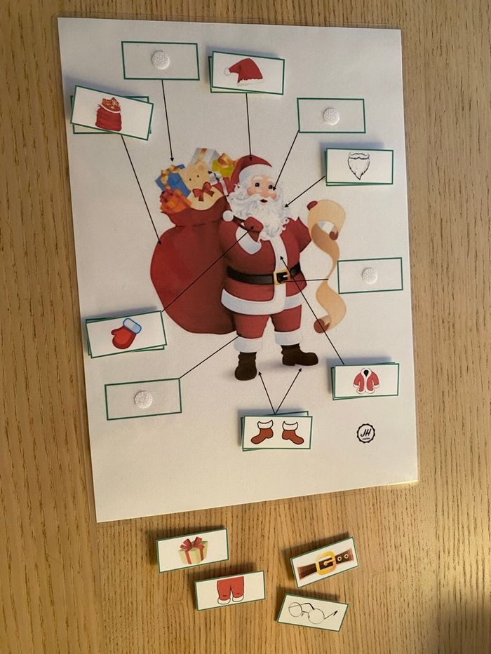 Fiche Montessori : Le Père Noël