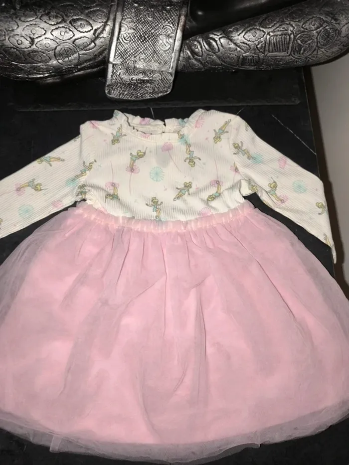 Robe de soirée fée clochette 6/9 mois 74cm jamais portée - photo numéro 2