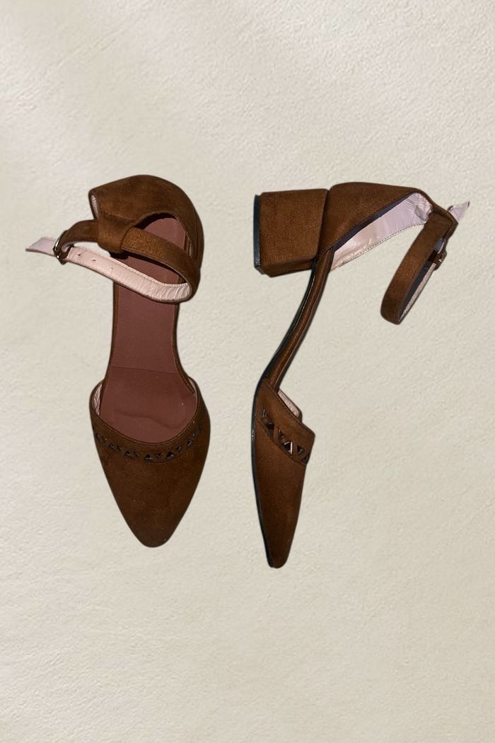 Chaussures à talons carrés marron – Pointure 39
