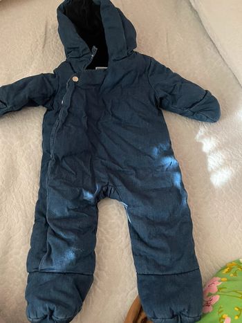 Combi-pilote combinaison hiver bébé doublée velours 6mois 67cm