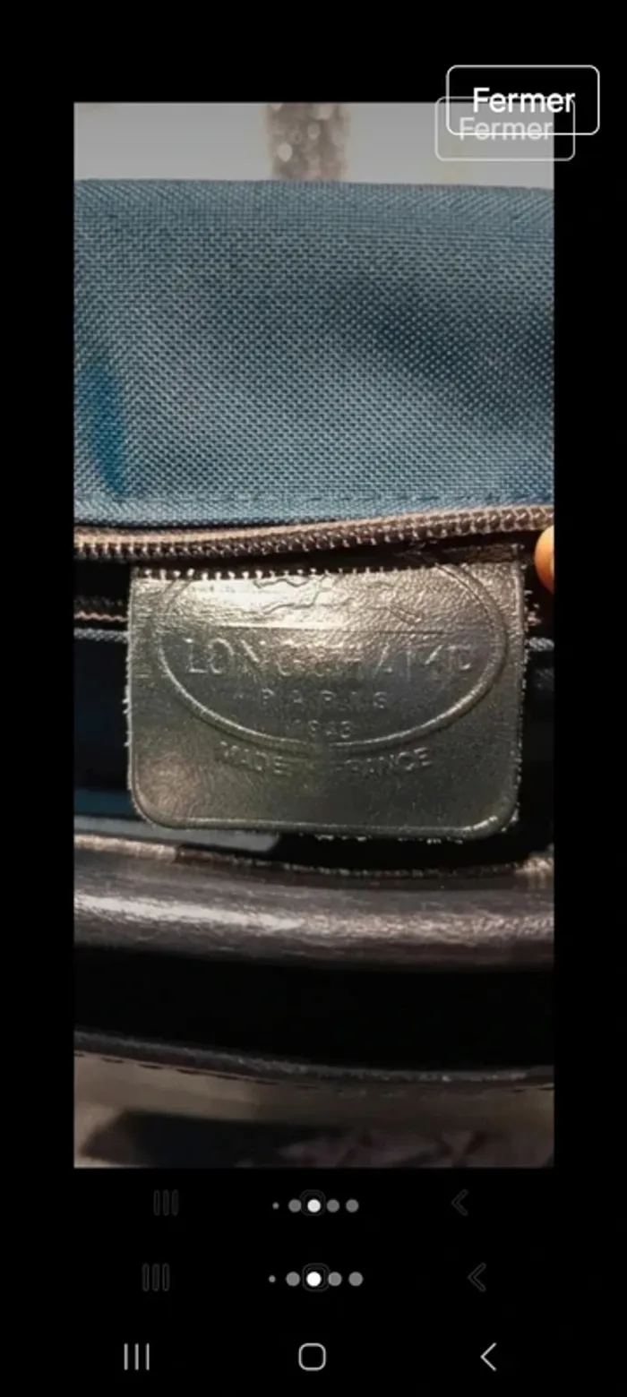 Sac longchamp vintage cuir 20x30x8 - photo numéro 7