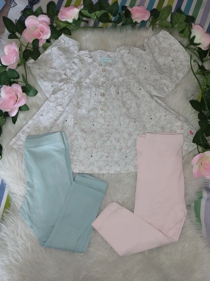 Robe se ses leggings assortis bébé