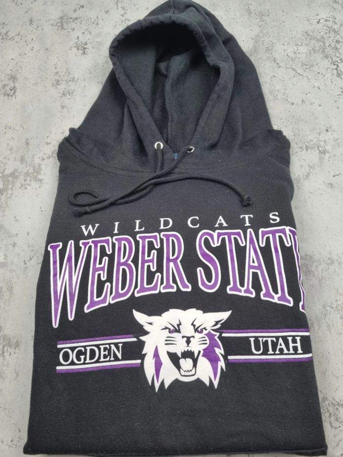 Pull à capuche universitaire Weber State noir – Taille XL Homme - photo numéro 2