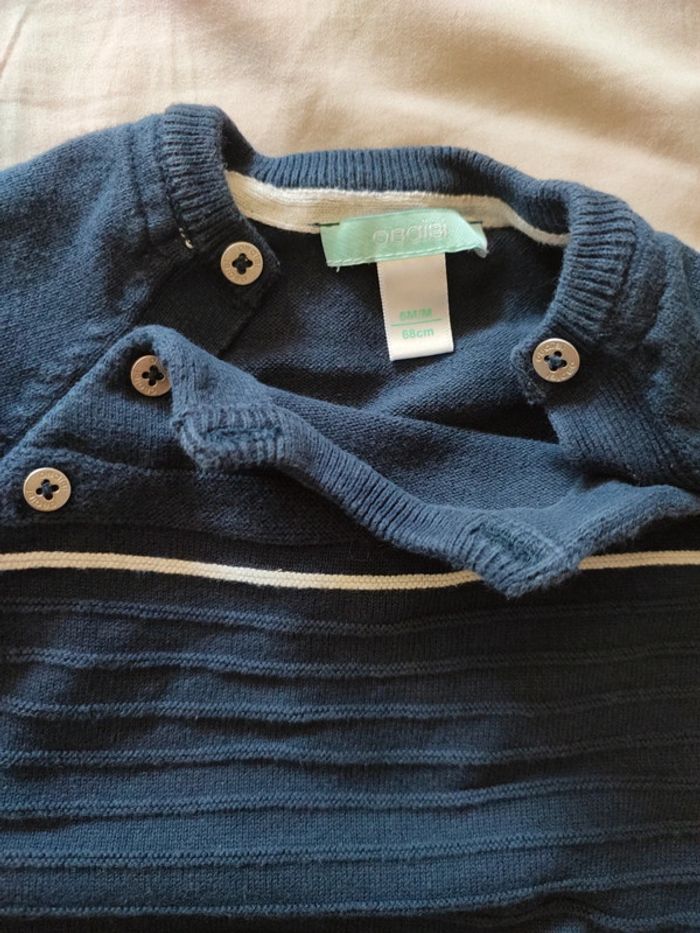 1 pull 1 manche longue Obaibi 6 mois - photo numéro 3