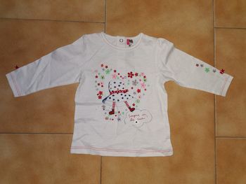 Tee shirt ml chapeau coeur 6mois