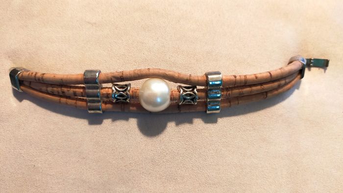 Bracelet naturel perle et liège – Collection Terres d’Ailleurs - photo numéro 8
