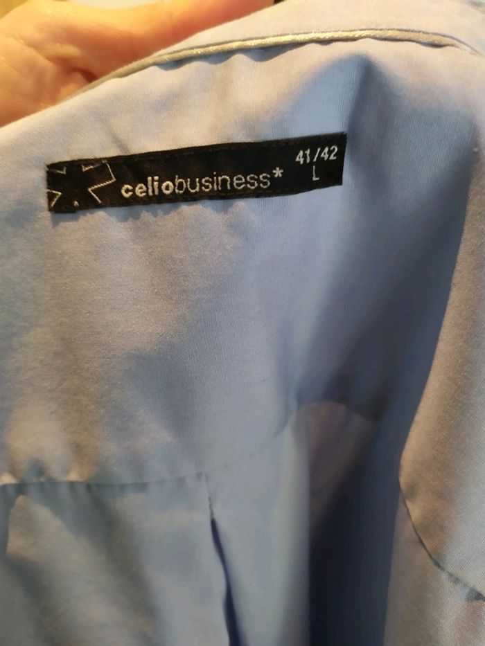 Chemise habillée bleue ciel - photo numéro 3