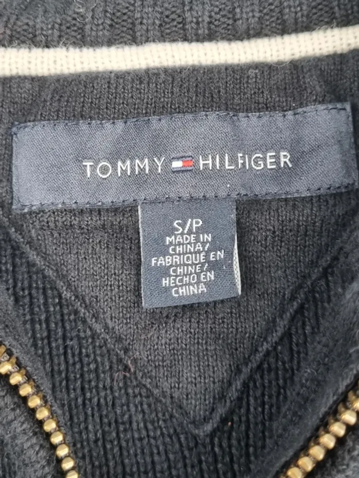 Gilet zippé Tommy Hilfiger noir, S Hommes (mesures en photos) - photo numéro 6