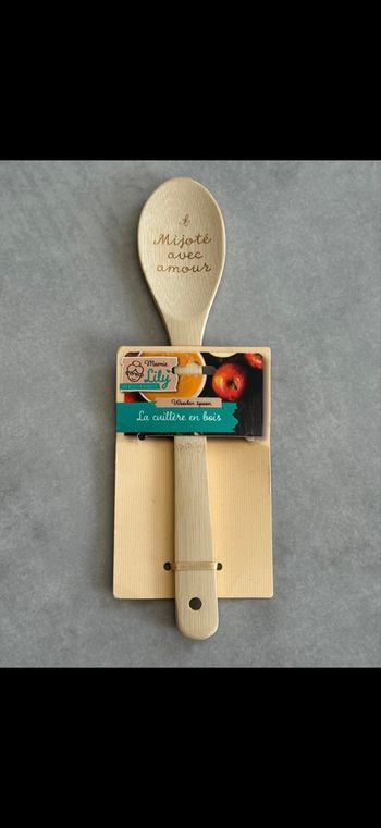 Cuillère en bois de cuisine Mijoté avec amour