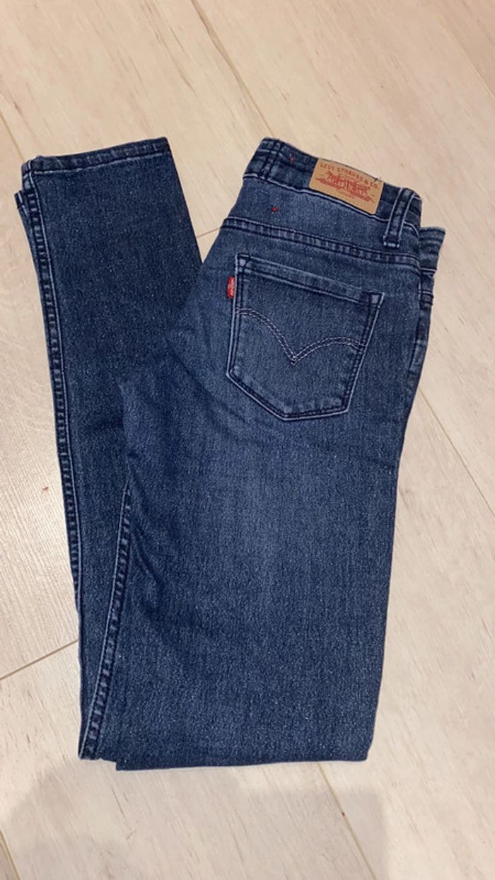 14 ans - jeans Lévis 711 skinny bleu foncé pailleté