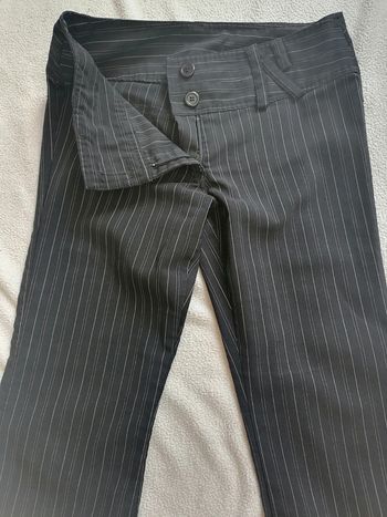 Pantalon noir rayé kiabi T38