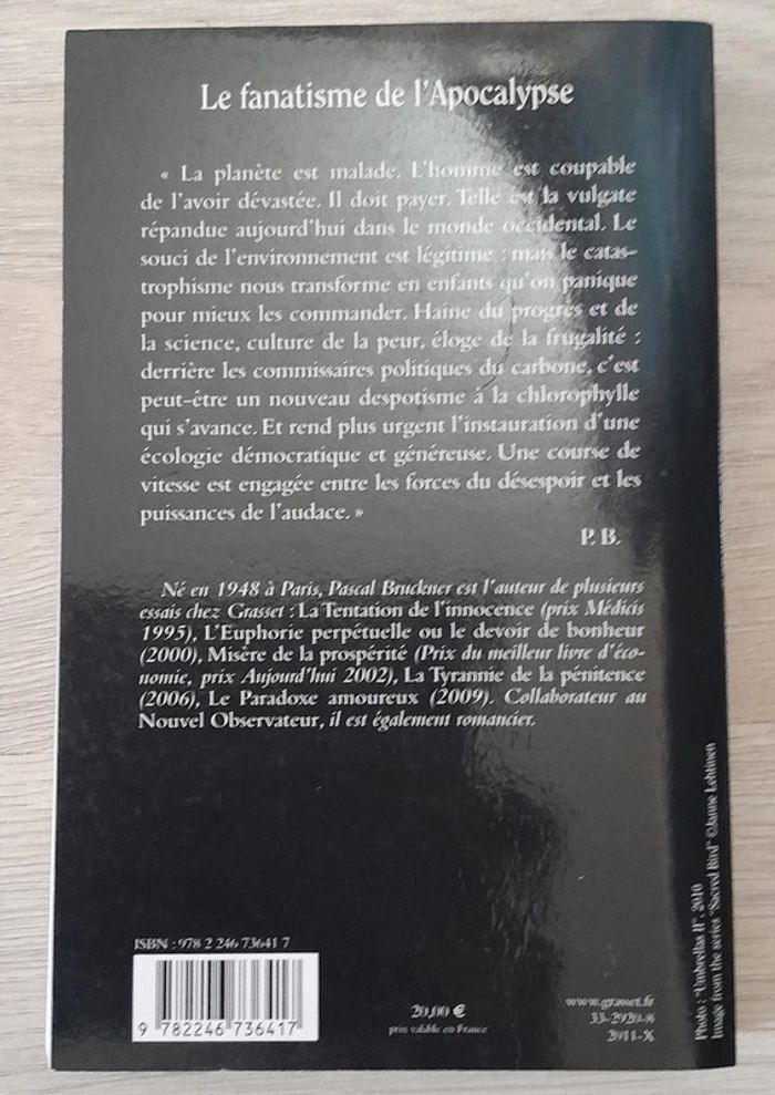Pascal bruckner le fanatisme de l'apocalypse sauver la terre punir l'homme - photo numéro 3