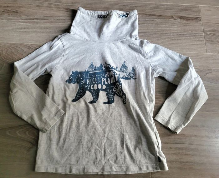 Tee-shirt à col blanc ML Okaidi 6 ans