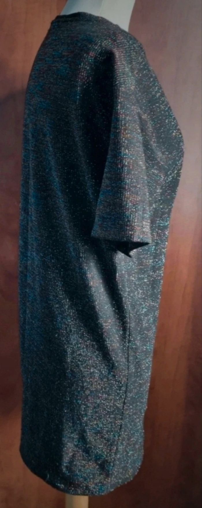 Robe courte noir à paillette multicolore taille S - photo numéro 6