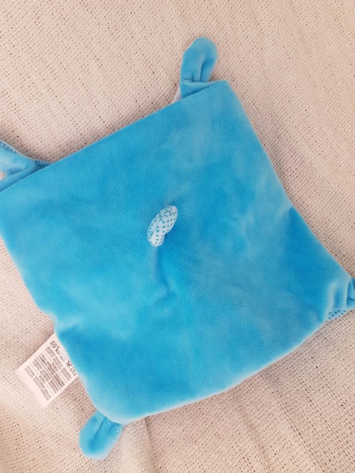 Doudou plat vache bleue Mots d enfants - photo numéro 3