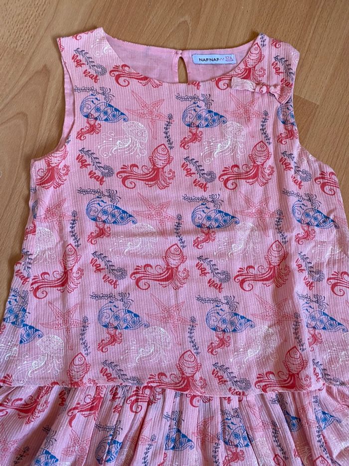Jolie robe d’été rose sans manches Naf Naf T. 12 ans/152 cm fille neuve - photo numéro 2