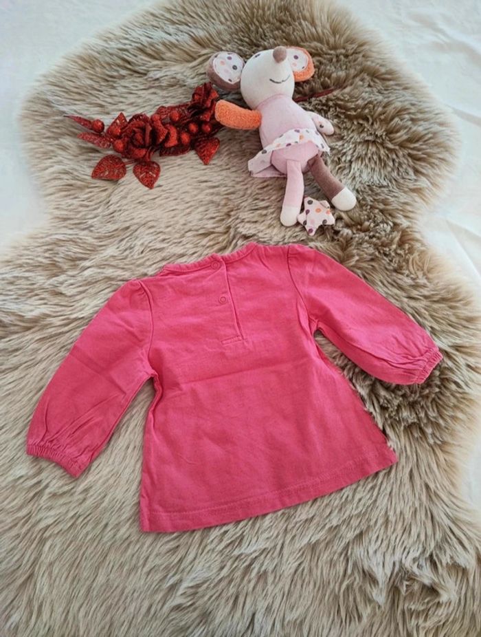 Ensemble  robe t-shirt  rose bébé  rêve 6 mois - photo numéro 7