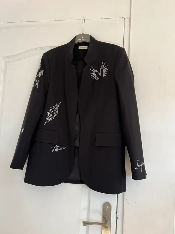 Superbe blazer à strass zadig &voltaire noir taille 40