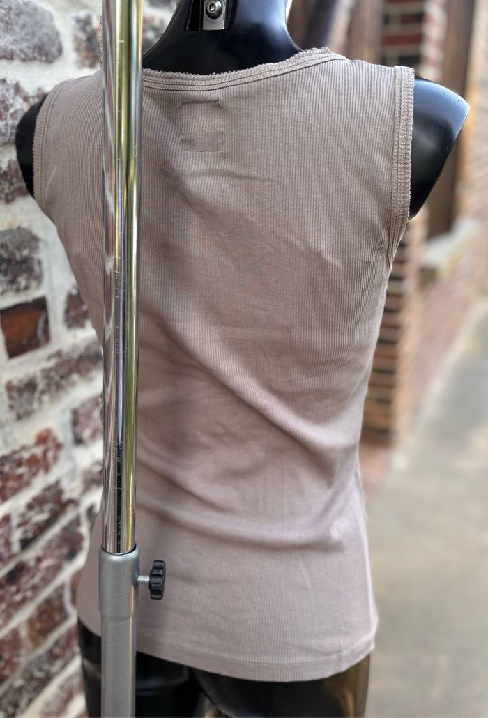 Débardeur couleur taupe clair T38 • Grand Voile - photo numéro 2