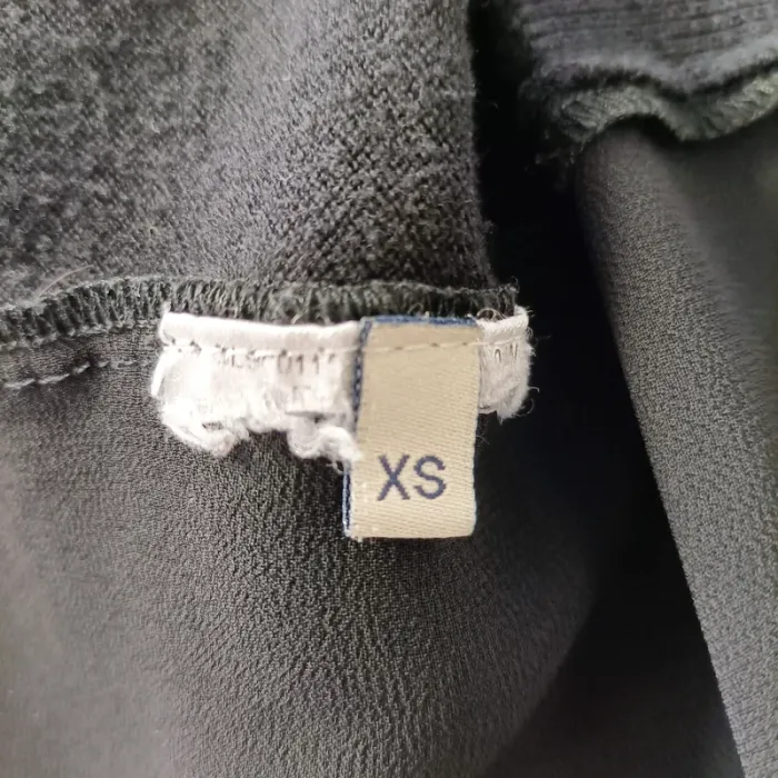 Haut noir transparent GUESS en voile léger taille XS col rond dos zippé A1500 - photo numéro 10