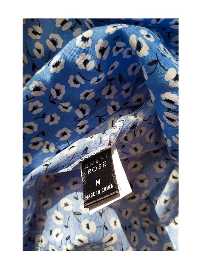 Robe été coton fluide sans manches midi mi-longue imprimé floral petites fleurs style rétro - photo numéro 4