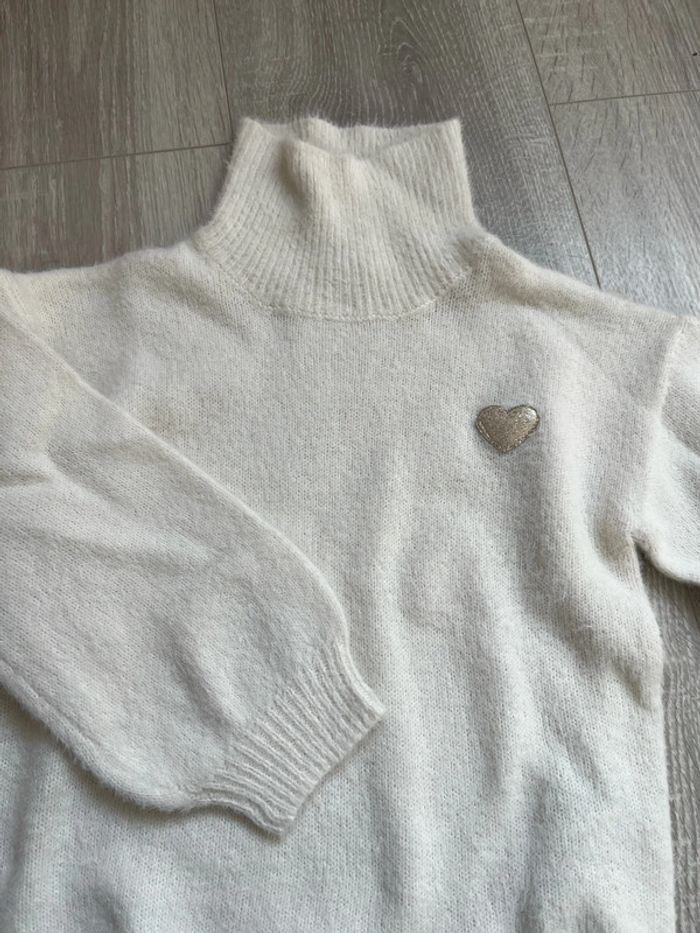 Pull laine fille 5 ans col roulé - photo numéro 2