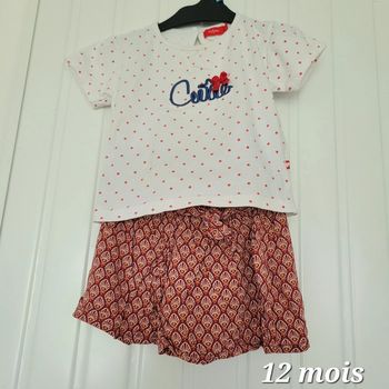 Ensemble kiabi T-shirt short 12 mois