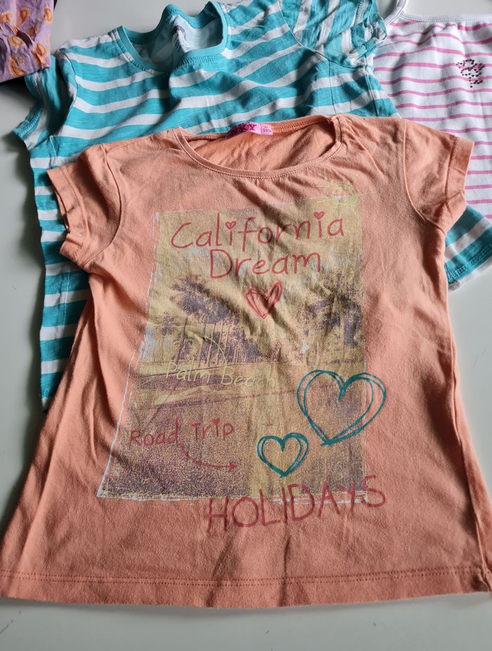 lot 5 hauts t-shirts fille 8 ans - photo numéro 4
