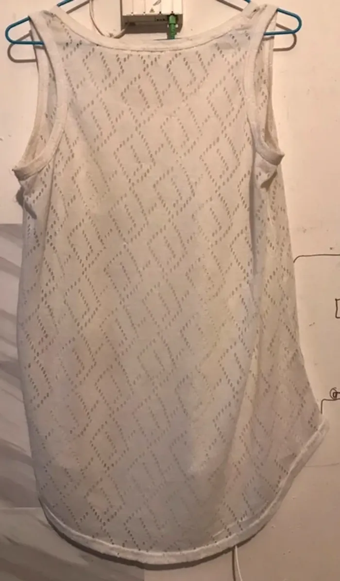 Haut femme débardeur CC Fashion transparent blanc taille XL - photo numéro 2