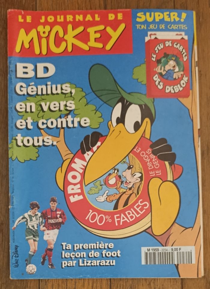Ancien journal de Mickey avec 8 vignettes les 101 dalmatiens N°2234 de 1995 vintage - photo numéro 3