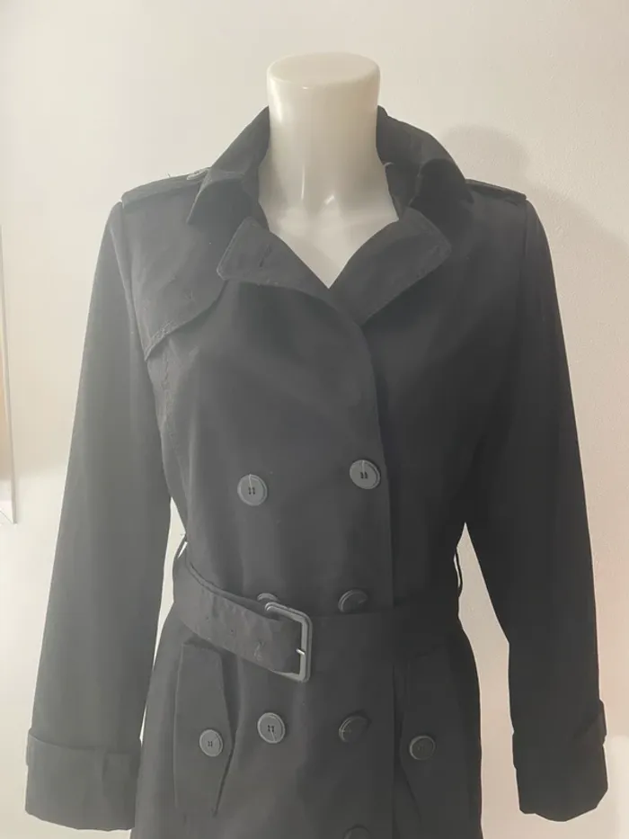 Trench noir camaïeu - photo numéro 3