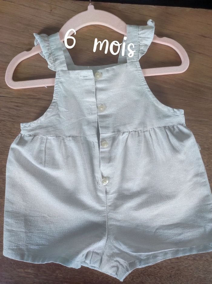 Salopette short obaibi 6 mois pailleté
