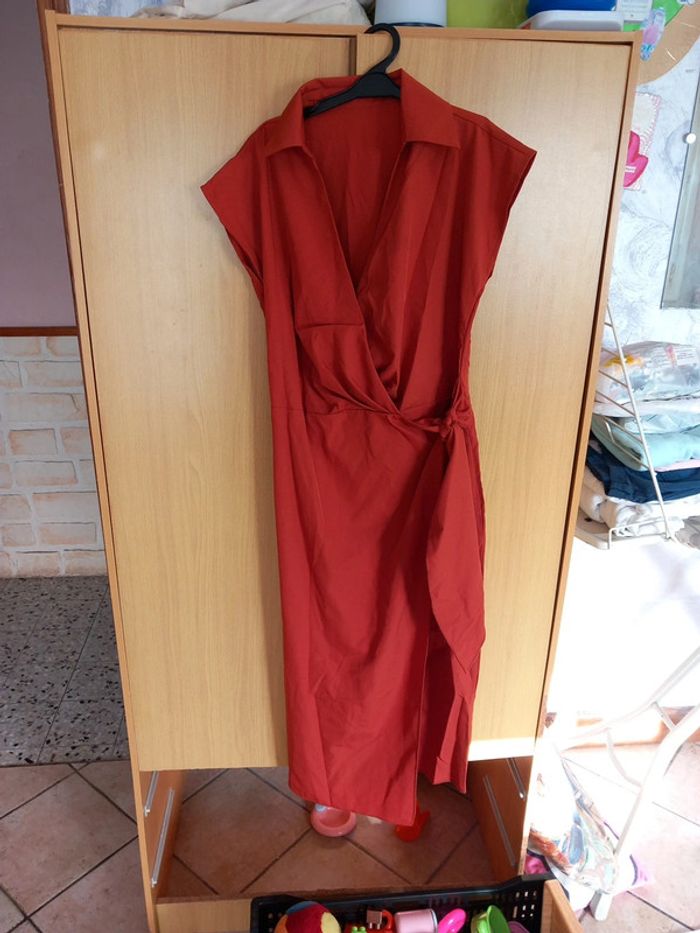 🌹Robe polyester Neuf T36 terracota