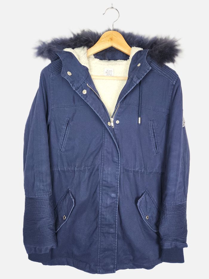 Manteau Parka fourrure bleu marine Karl Marc John Taille M