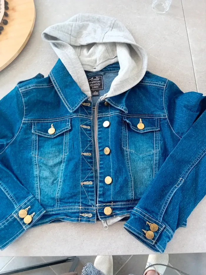 Semi Veste en jeans taille L - photo numéro 2