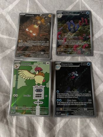 Lot de 4 cartes Pokémon AR françaises