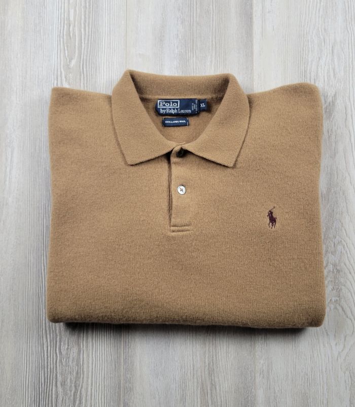 Pull Ralph Lauren en laine d’agneau beige – excellent état